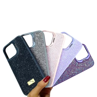 ESTUCHE DIAMANTE COLOR IPHONE 12 - 12 PRO