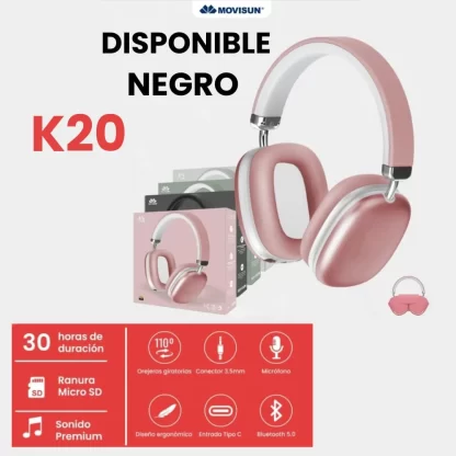 DIADEMA BLUETOOTH K20 - MOVISUN