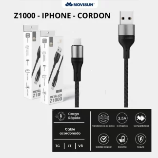 CABLE USB IPHONE Z1000 - MOVISUN