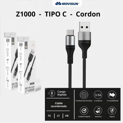 CABLE USB TIPO C Z1000 - MOVISUN