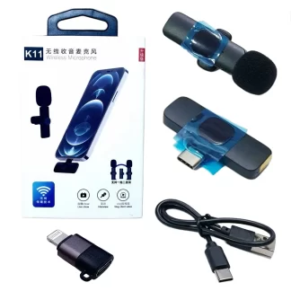MICROFONO PARA CELULAR INALAMBRICO - K11 ( IPHONE - TIPO C )